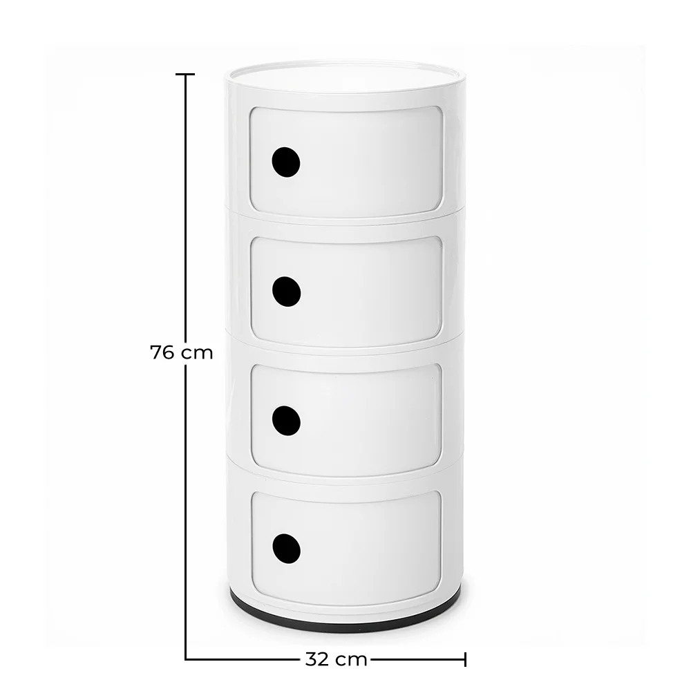 Mueble Contenedor Almacenaje de Plástico - 4 Cajones Brillante - New Caracas 4 image 10