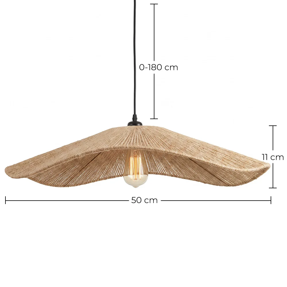 Lámpara Colgante - Cuerda Natural Estilo Boho - Diseño Artesanal Moderno - Yer image 10