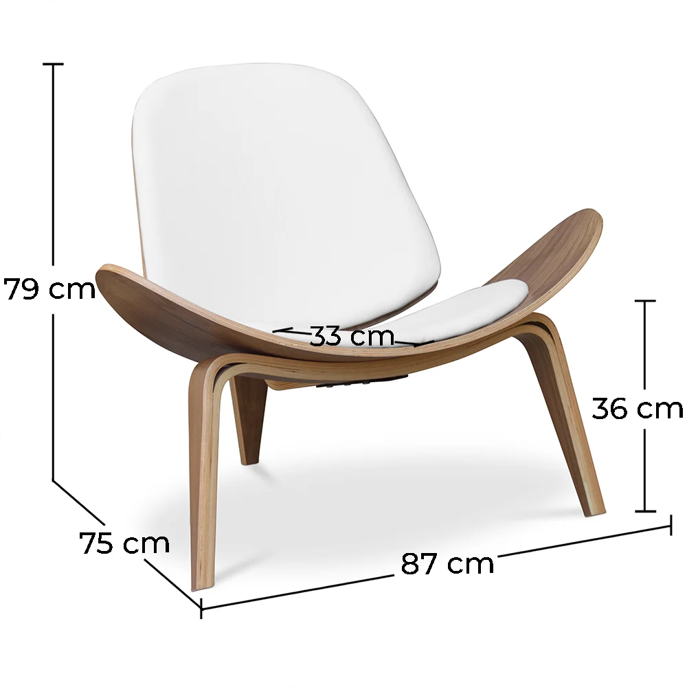 Butaca de diseño - Sillón Escandinavo - Tapizado en Cuero - Lucy image 10