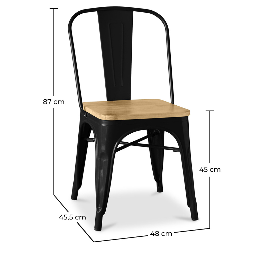 Silla de Comedor - Diseño Industrial - Madera y Acero - Stylix image 10