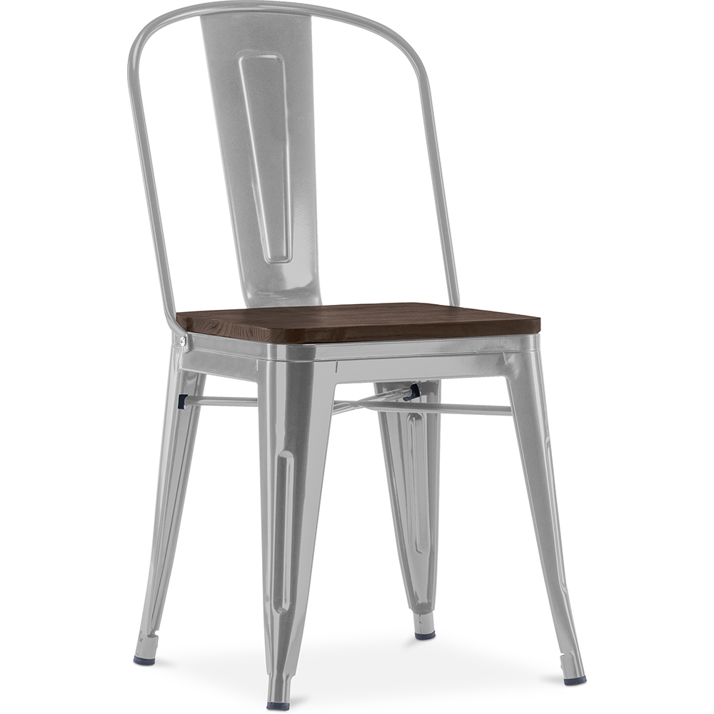 Silla de Comedor - Diseño Industrial - Madera y Acero - Stylix - Imagen 12 de 28
