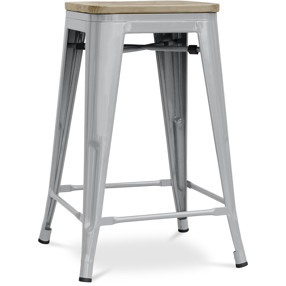Taburete de Bar Diseño Industrial - Madera y Acero - 61cm - Stylix - Imagen 2 de 20