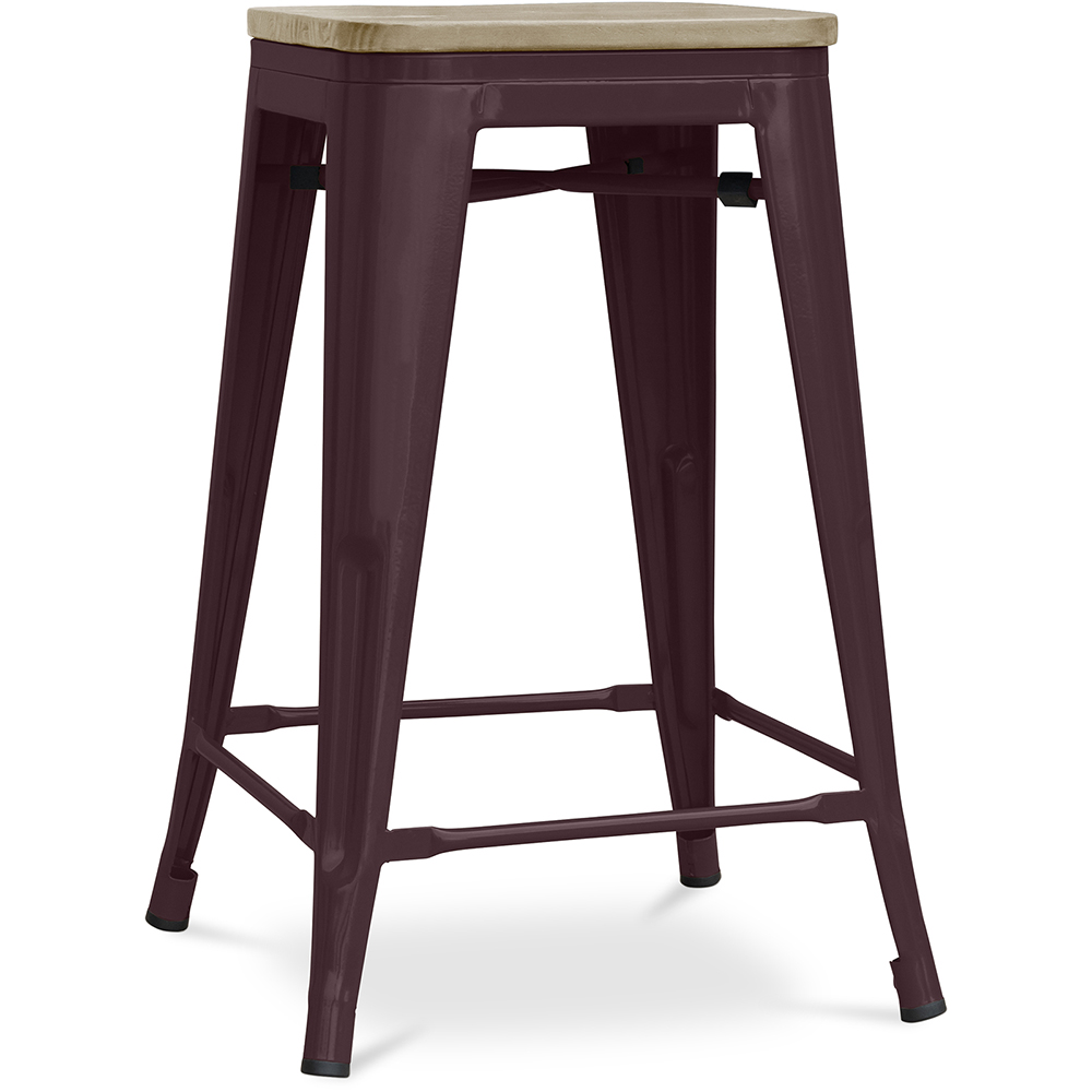 Taburete de Bar Diseño Industrial - Madera y Acero - 61cm - Stylix - Imagen 7 de 20
