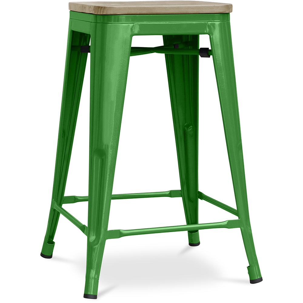 Taburete de Bar Diseño Industrial - Madera y Acero - 61cm - Stylix - Imagen 8 de 20