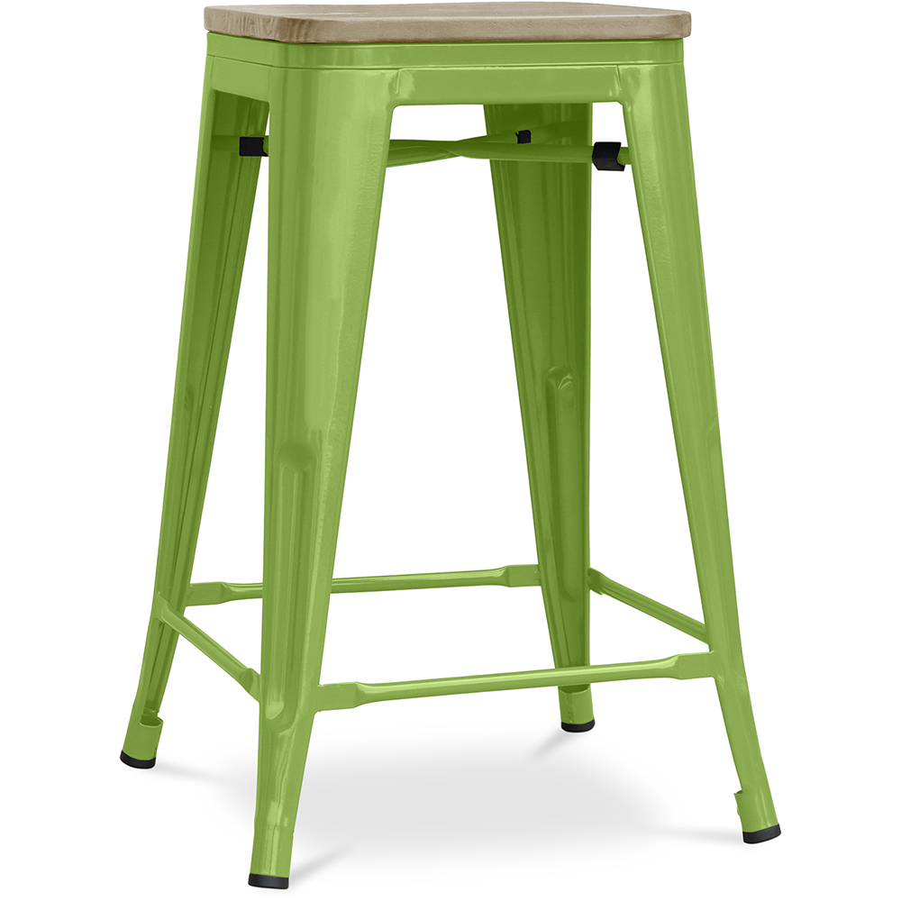 Taburete de Bar Diseño Industrial - Madera y Acero - 61cm - Stylix - Imagen 10 de 20