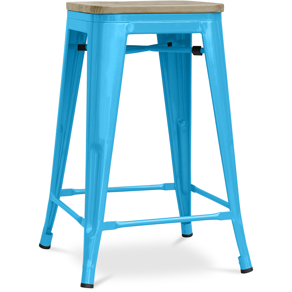 Taburete de Bar Diseño Industrial - Madera y Acero - 61cm - Stylix - Imagen 11 de 20