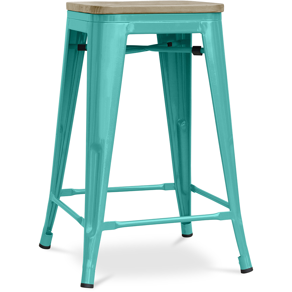 Taburete de Bar Diseño Industrial - Madera y Acero - 61cm - Stylix - Imagen 12 de 20