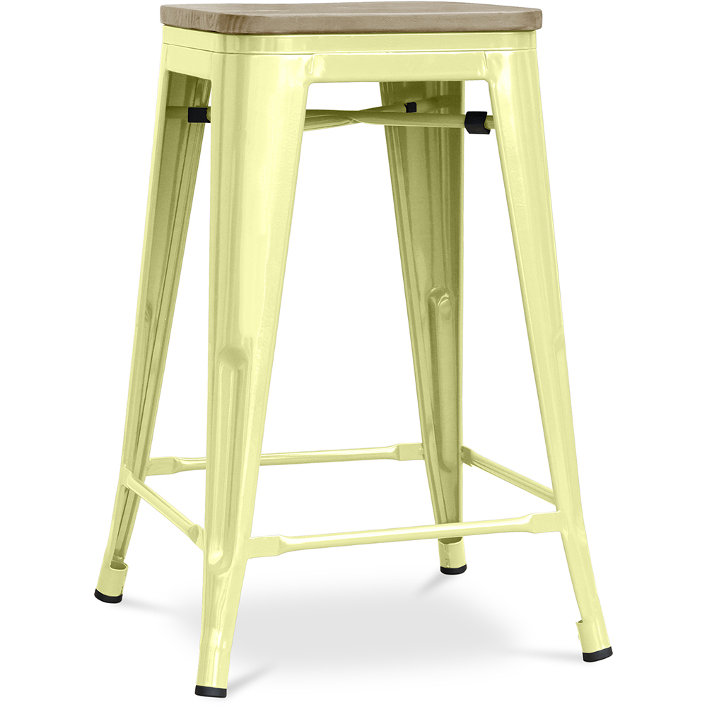 Taburete de Bar Diseño Industrial - Madera y Acero - 61cm - Stylix - Imagen 19 de 20