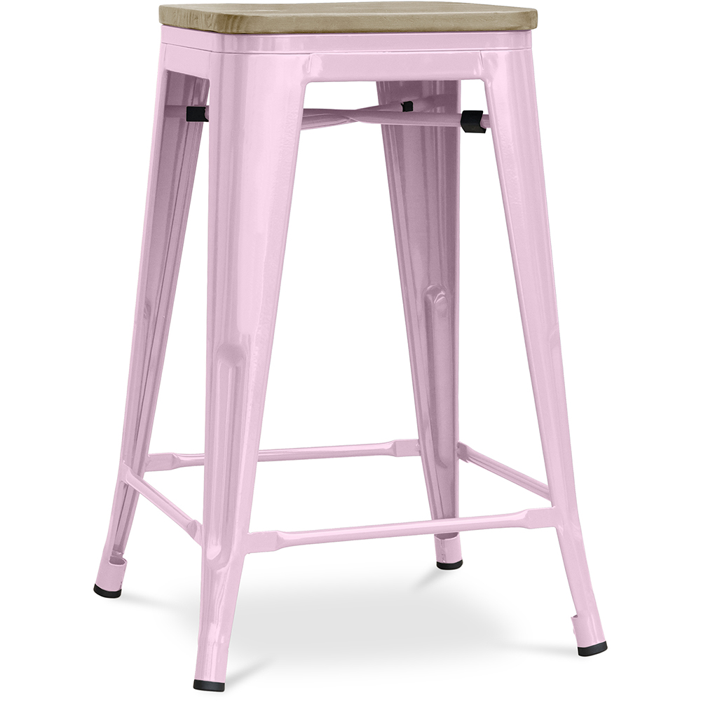 Taburete de Bar Diseño Industrial - Madera y Acero - 61cm - Stylix - Imagen 16 de 20