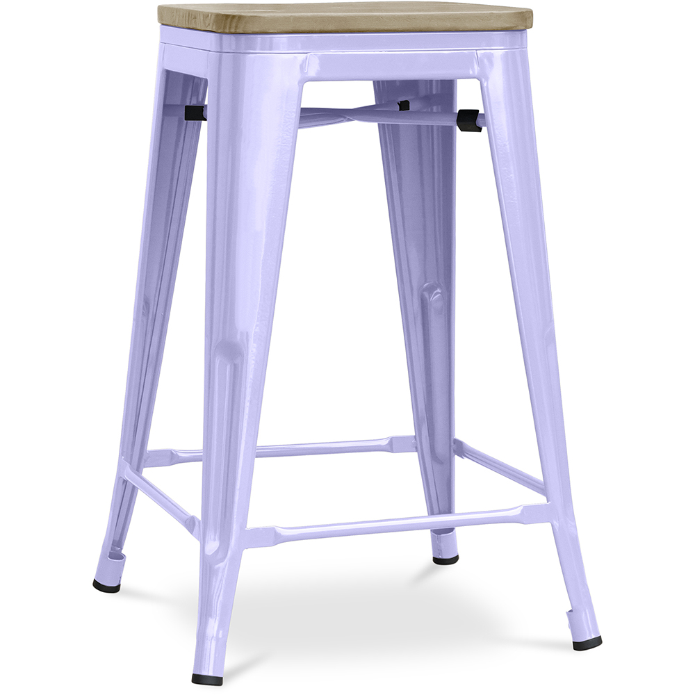 Taburete de Bar Diseño Industrial - Madera y Acero - 61cm - Stylix - Imagen 13 de 20