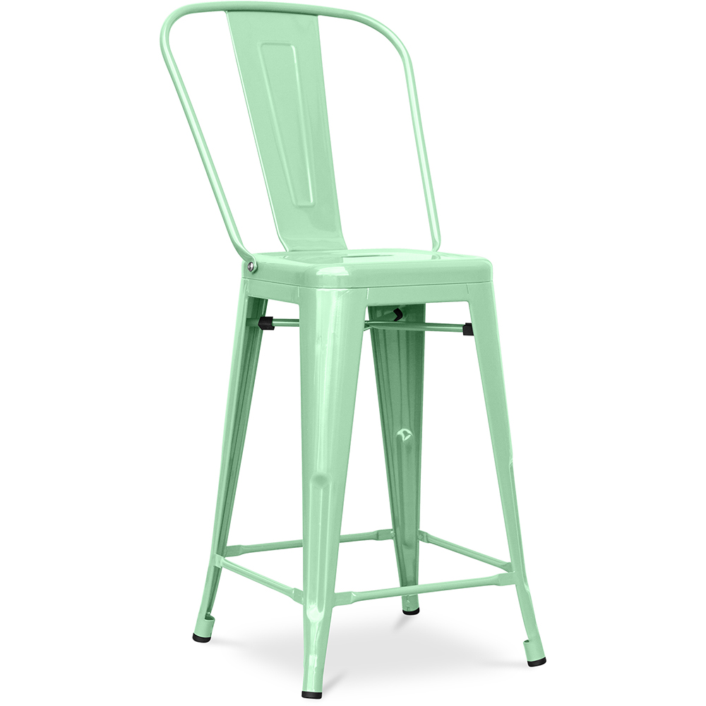 Taburete de Bar con Respaldo - Diseño Industrial - 60cm - Stylix - Imagen 8 de 16