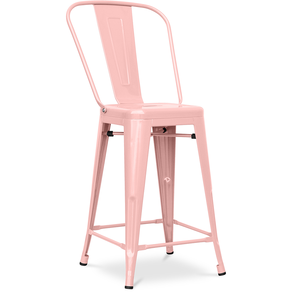 Taburete de Bar con Respaldo - Diseño Industrial - 60cm - Stylix - Imagen 11 de 16