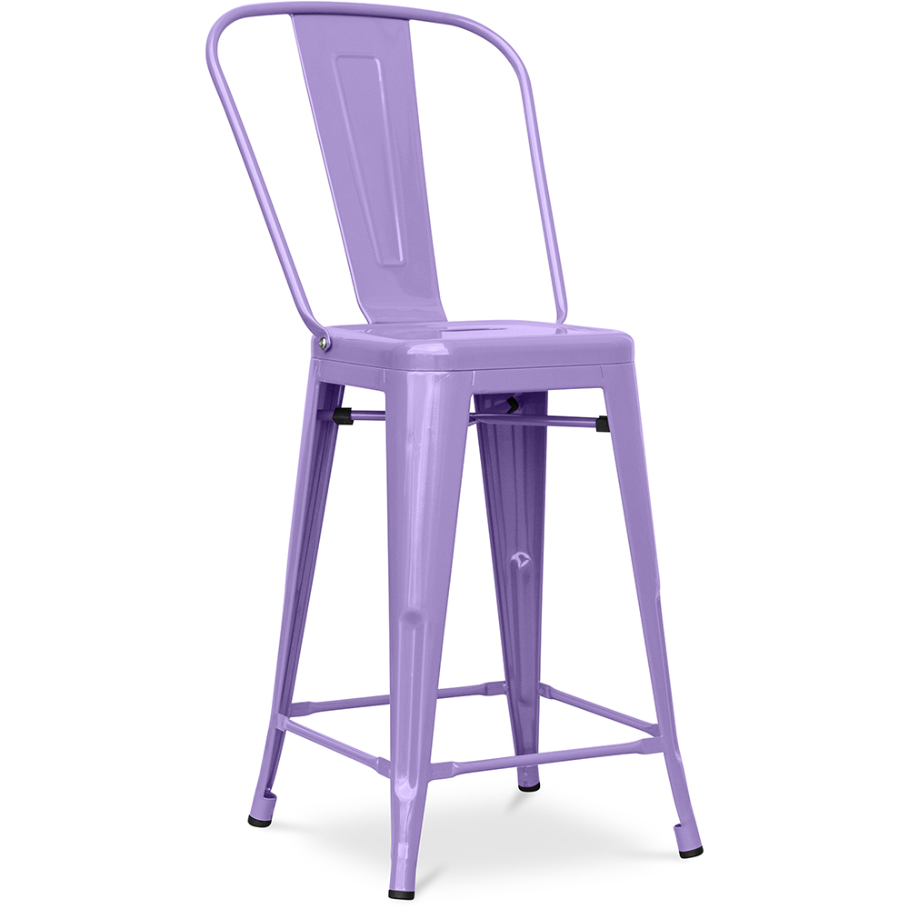 Taburete de Bar con Respaldo - Diseño Industrial - 60cm - Stylix - Imagen 12 de 16
