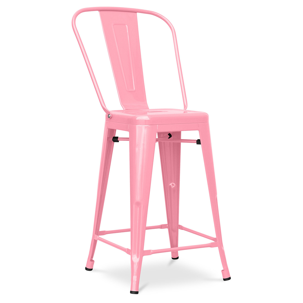 Taburete de Bar con Respaldo - Diseño Industrial - 60cm - Stylix - Imagen 15 de 16