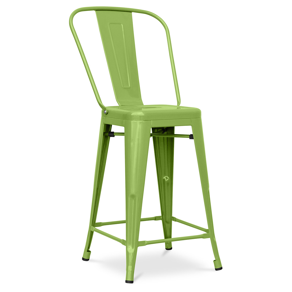 Taburete de Bar con Respaldo - Diseño Industrial - 60cm - Stylix - Imagen 13 de 16