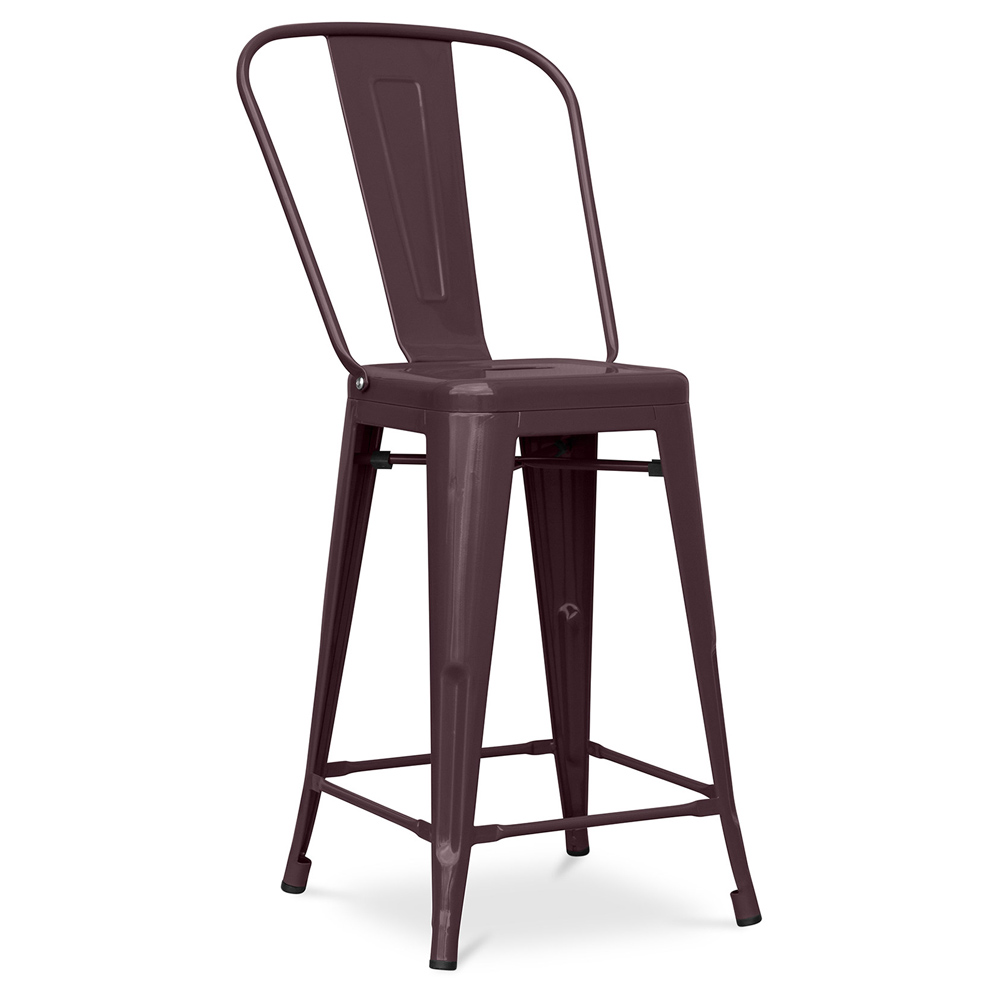 Taburete de Bar con Respaldo - Diseño Industrial - 60cm - Stylix - Imagen 16 de 16