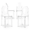 Pack de 4 Sillas de comedor Transparente - Victoria Queen image 7