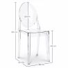 Pack de 4 Sillas de comedor Transparente - Victoria Queen image 7
