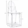 Pack de 4 Sillas de comedor Transparente - Victoria Queen image 7
