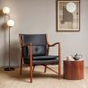 Sillón de Madera con reposabrazos - Tapizado en Cuero - Annua image 7