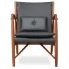 Sillón de Madera con reposabrazos - Tapizado en Cuero - Annua image 7