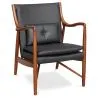 Sillón de Madera con reposabrazos - Tapizado en Cuero - Annua image 7