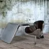 Sillón con reposabazos - Estilo Aviador - Tapizado en Cuero - Via image 7