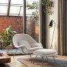 Sillón de Diseño con Reposapiés - Tapizado en Tela - Womb image 7