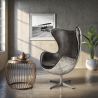 Sillón de Diseño con Reposabrazos - Diseño Huevo - Cuero y Metal - Cocoon  image 7