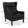Sillón con Reposabrazos - Estilo Retro - Tapizado en Cuero - Michal  image 7