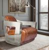 Sillón de Diseño con Reposabrazos - Tapizado en Cuero - Lounge image 7