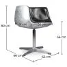 Silla de Salón - Silla de Diseño - Cuero y Metal - Cognac image 7