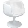 Silla de Salón - Silla de Diseño Blanca - Tapizada en Cuero - Geneva image 7