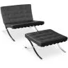 Sillón de Diseño con Reposapiés - Tapizado en Cuero - Town image 7