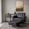 Sillón de Diseño con Reposapiés - Tapizado en Polipiel - Konel  image 7