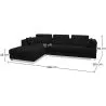 Chaise Lounge de 3 plazas - Tapizado en Tela - Boretti  image 7