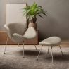 Sillón de Diseño con Reposapiés  - Tapizado en Cuero -  Chunk  image 7