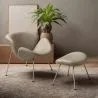 Sillón de Diseño con Reposapiés  - Tapizado en Cuero -  Chunk  image 7