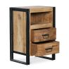 Mesita de Noche - Diseño Industrial - Madera y Metal - Onawa  image 7