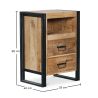 Mesita de Noche - Diseño Industrial - Madera y Metal - Onawa  image 7