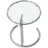 Mesa Auxiliar Redonda Ajustable - Cristal y Acero - Lake image 7