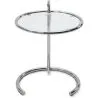 Mesa Auxiliar Redonda Ajustable - Cristal y Acero - Lake image 7