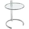 Mesa Auxiliar Redonda Ajustable - Cristal y Acero - Lake image 7