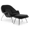 Sillón de Diseño con Reposapiés - Tapizado en Tela - Womb image 7