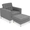 Sillón de Diseño con Reposapiés - Tapizado en Cachemira - Konel  image 7