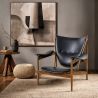 Sillón de Diseño con Reposabrazos - Madera y Cuero - Captain  image 7