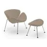 Sillón de Diseño con Reposapiés  - Tapizado en Cuero -  Chunk  image 7
