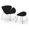 Sillón de Diseño con Reposapiés  - Tapizado en Cuero -  Chunk  image 7