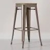 Taburete de Bar Diseño Industrial - Madera y Acero - 76cm - Stylix image 7
