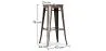 Taburete de Bar Diseño Industrial - Madera y Acero - 76cm - Stylix image 7